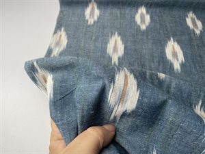 Fastvævet bomuld - cotton ikat og flot jeansblå